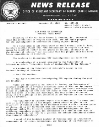 Project Blue Book Termination