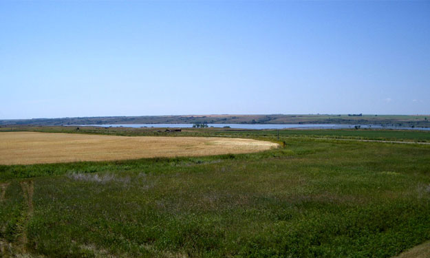 N-7 looking southwest from the front gate