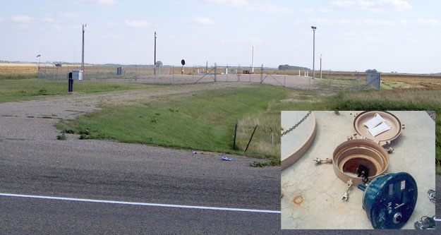 O-7 launch facility with closeup of personnel access hatch