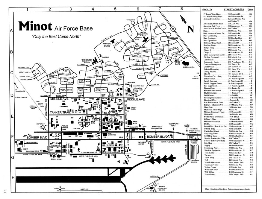 Minot AFB Case/Reference Map